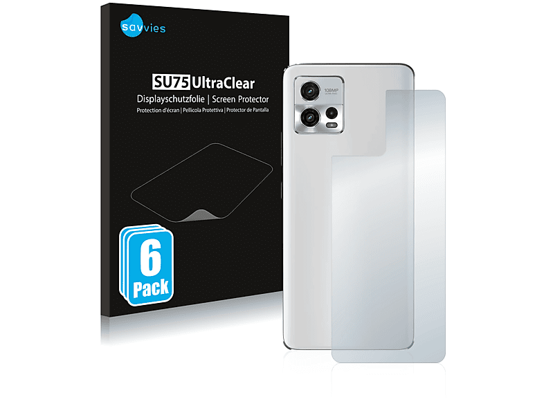 SAVVIES 6x klare Moto Schutzfolie(für G72) Motorola