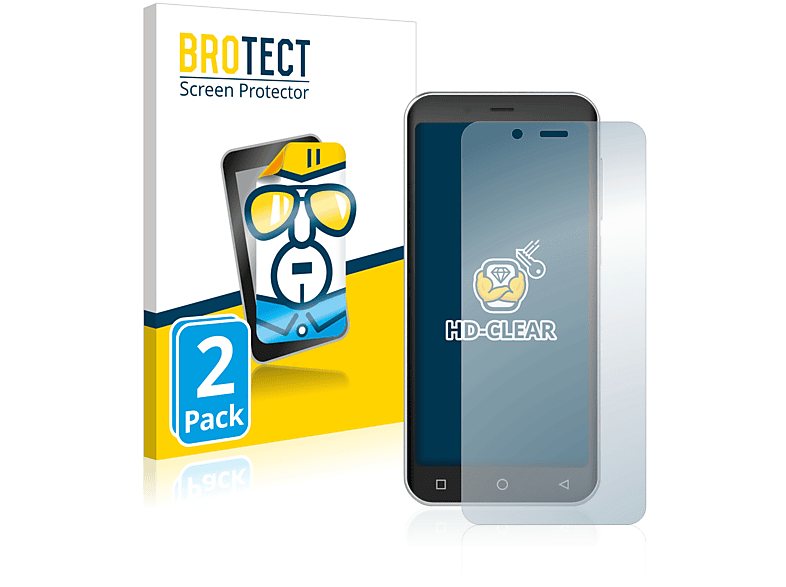 BROTECT 2x klare Schutzfolie(für Peaq PSP400)