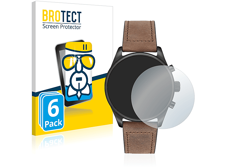 BROTECT 6x Airglass 58114148) Hugo klare Chronograph Boss Schutzfolie(für