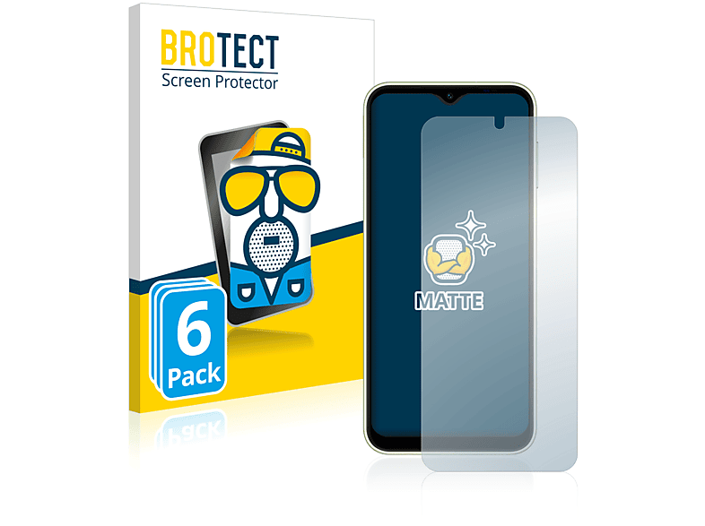 BROTECT 6x Samsung A14 Galaxy matte Schutzfolie(für 5G)