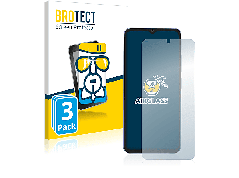 BROTECT 3x Poco Airglass C55) Schutzfolie(für klare Xiaomi