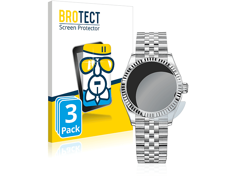 BROTECT 3x Airglass klare Schutzfolie(für Datejust 31) Rolex