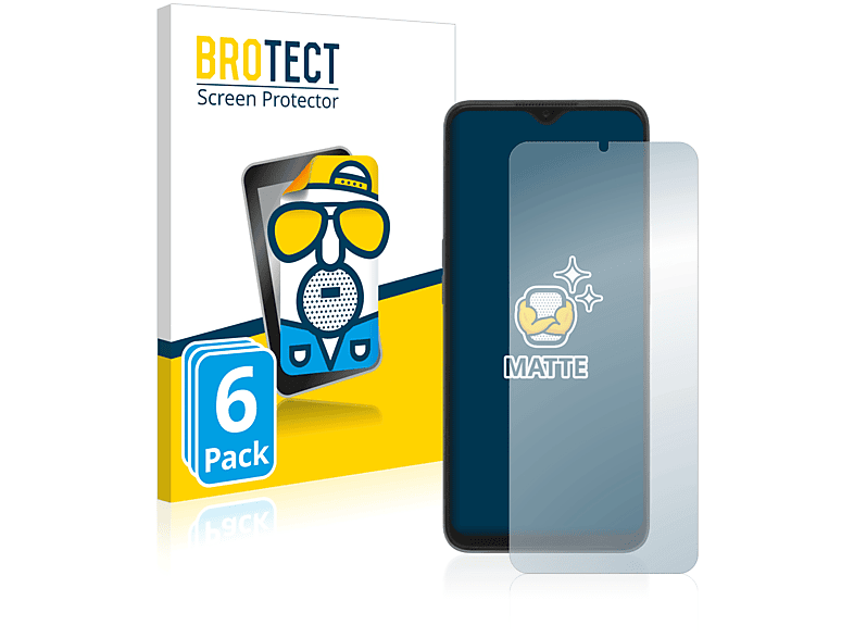 BROTECT 6x Oppo matte 4G) Schutzfolie(für A57