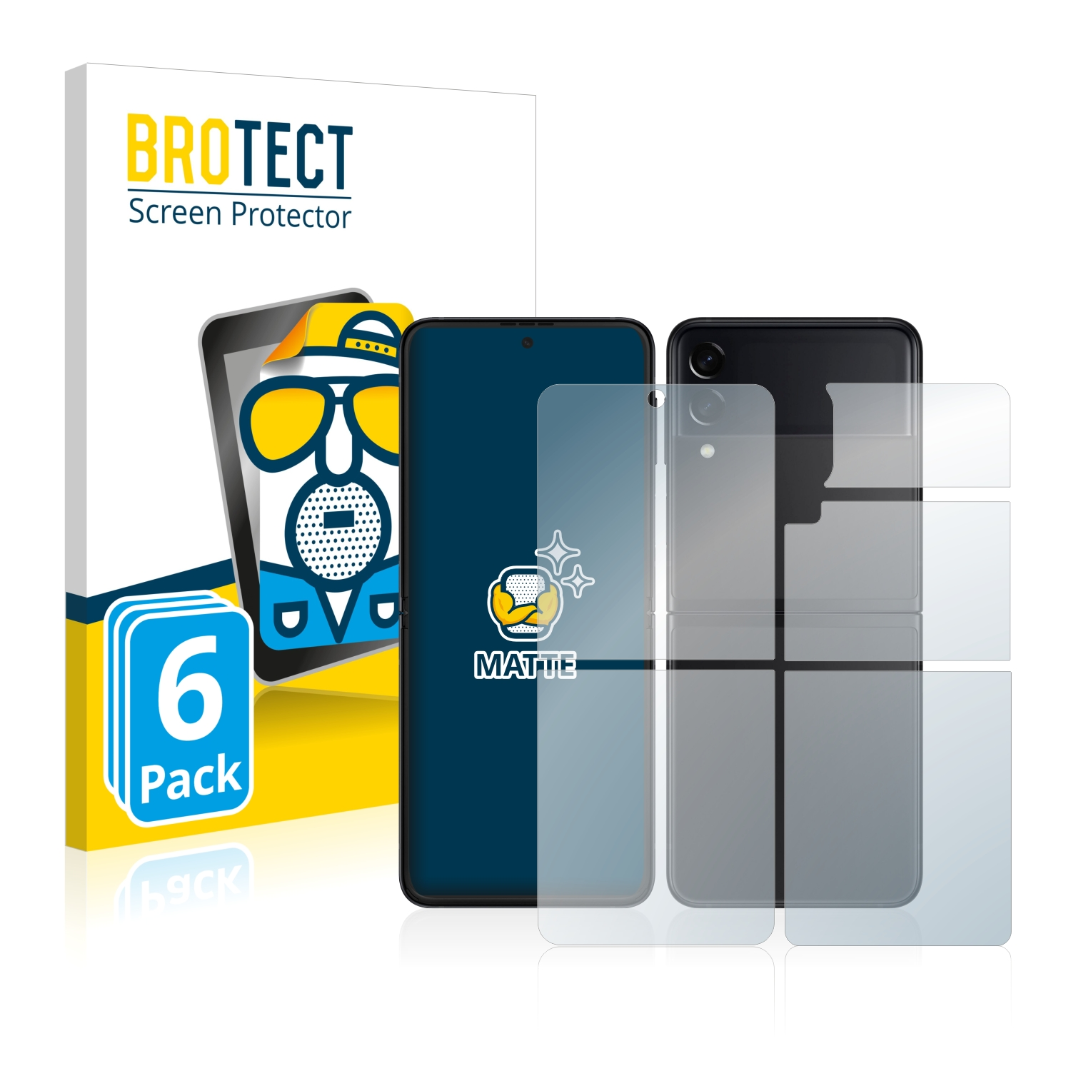 BROTECT 6x matte Schutzfolie(für Z 3 Flip Samsung Galaxy 5G)
