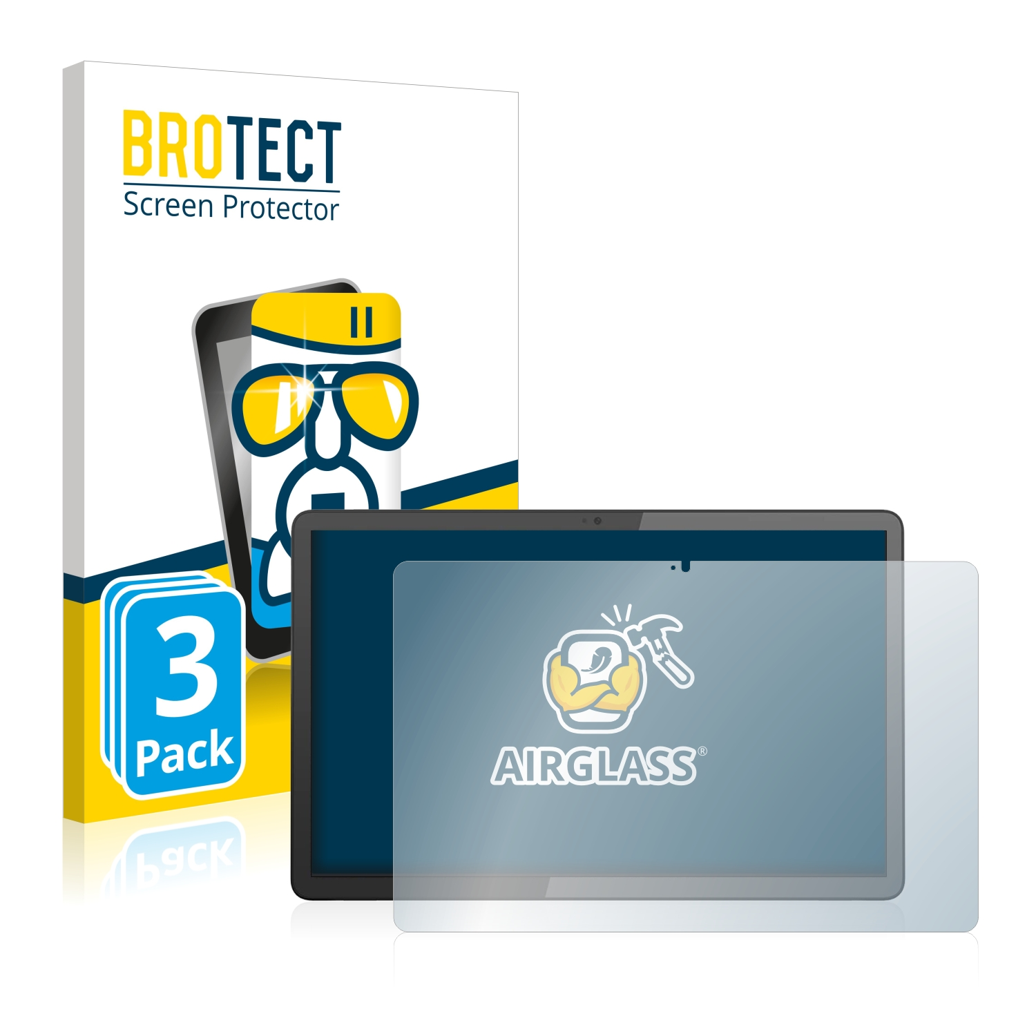 BROTECT 3x Airglass klare Chromebook 3 Schutzfolie(für duet IdeaPad Lenovo 11\