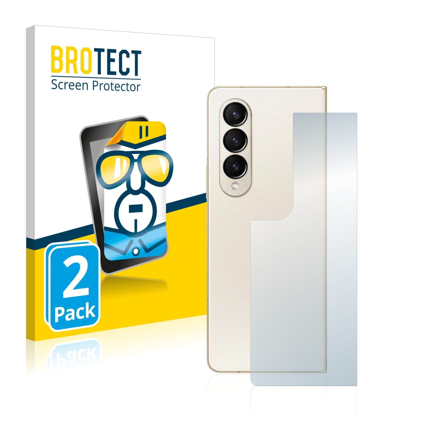 BROTECT 2x klare Samsung Galaxy Z 4) Schutzfolie(für Fold