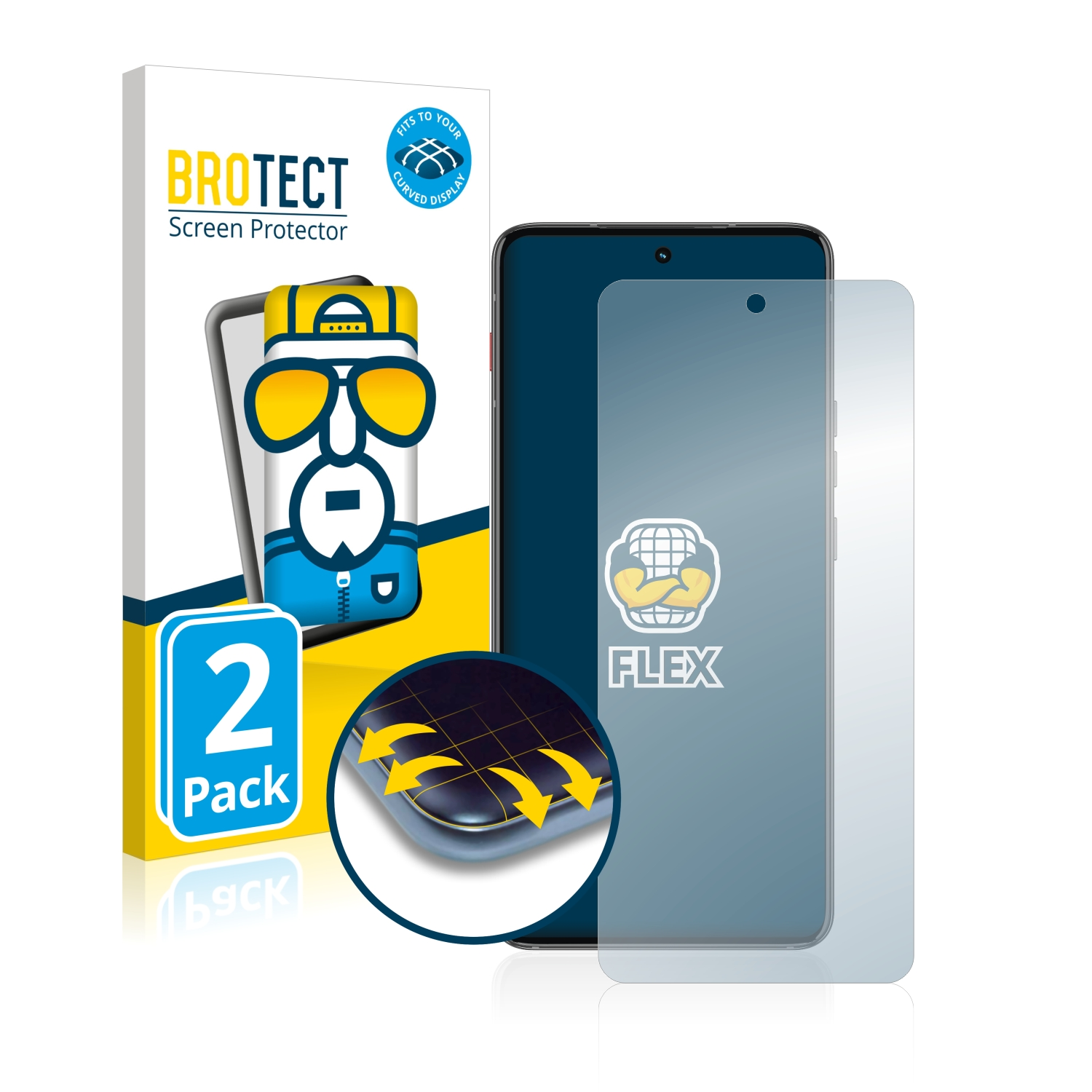 Flex Motorola 3D BROTECT ThinkPhone) Curved Full-Cover Schutzfolie(für 2x