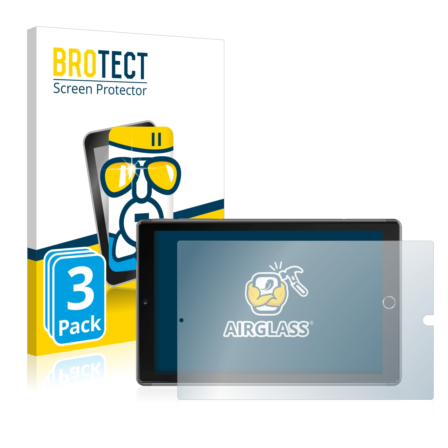 BROTECT 3x Airglass klare Schutzfolie(für 10.1\