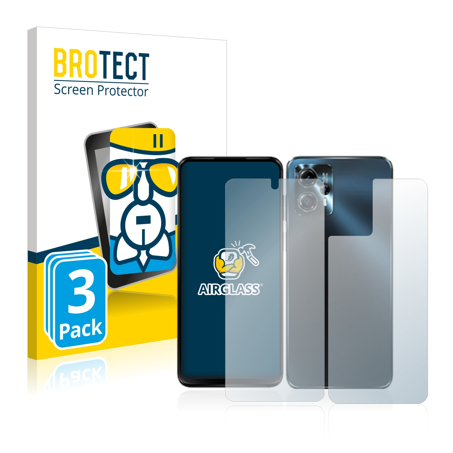 3x G13) BROTECT Airglass Moto Motorola Schutzfolie(für klare