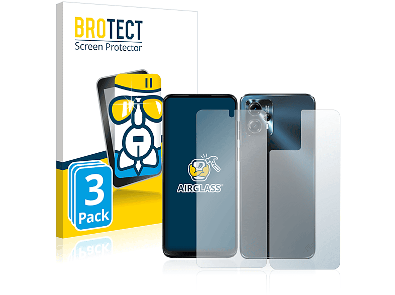 BROTECT 3x Airglass klare Schutzfolie(für Motorola Moto G13)