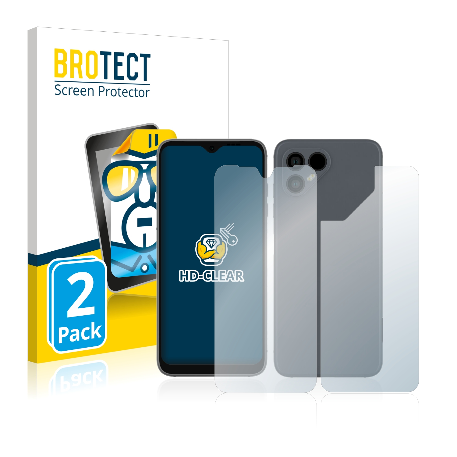 BROTECT 2x klare 4) Fairphone Schutzfolie(für