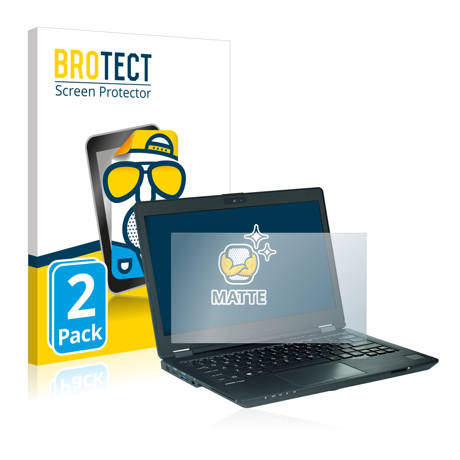 BROTECT 2x matte Schutzfolie(für Lifebook U729) Fujitsu
