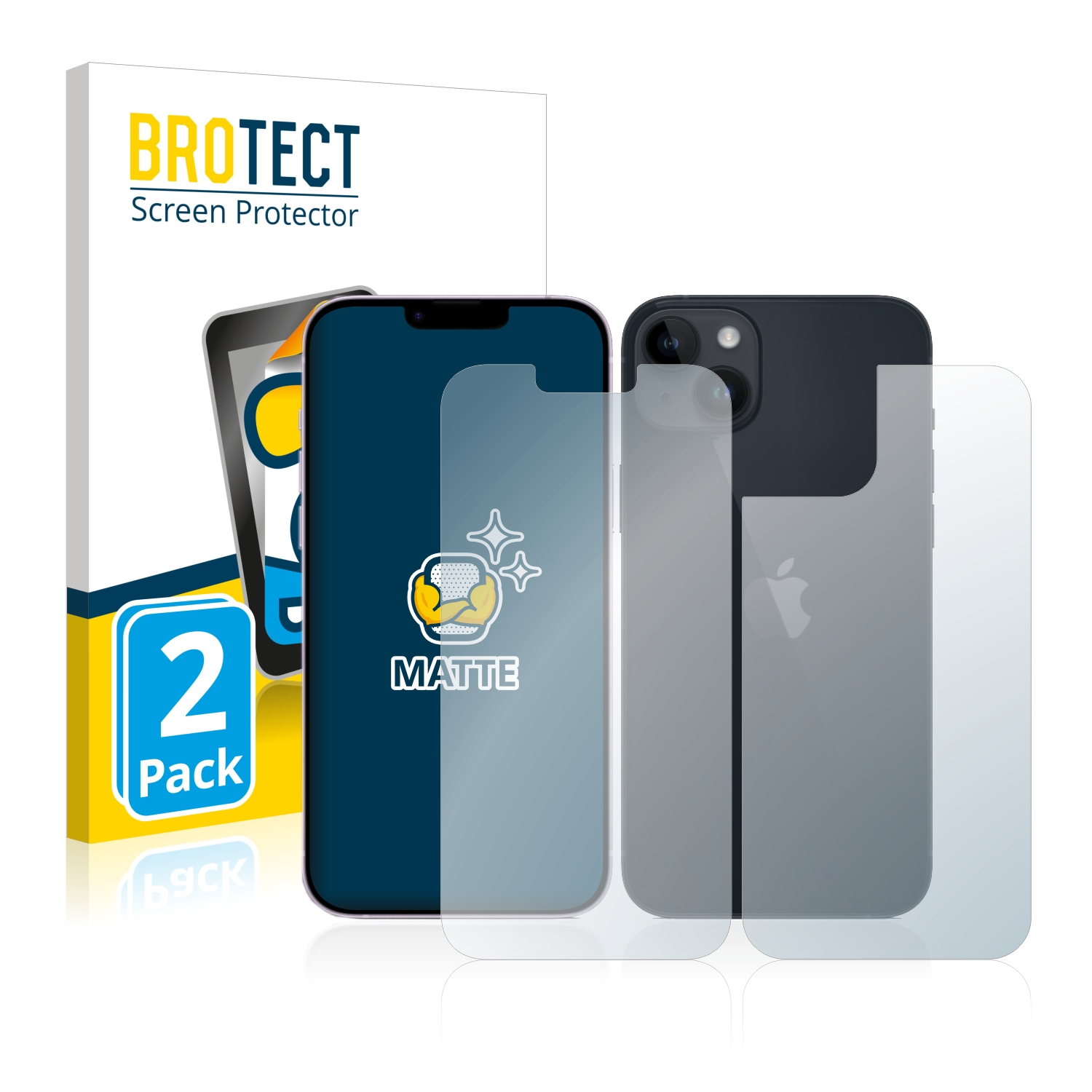 matte iPhone Schutzfolie(für 14 BROTECT 2x Apple Plus)