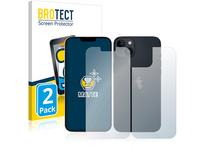 BROTECT 2x matte Schutzfolie(für Apple 14 iPhone Plus)