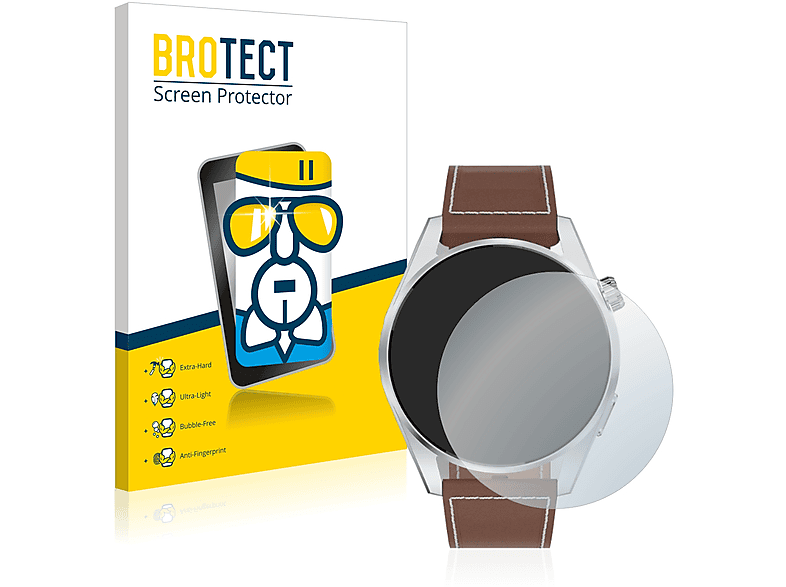 Tisoutec BROTECT Smartwatch) klare Airglass Schutzfolie(für