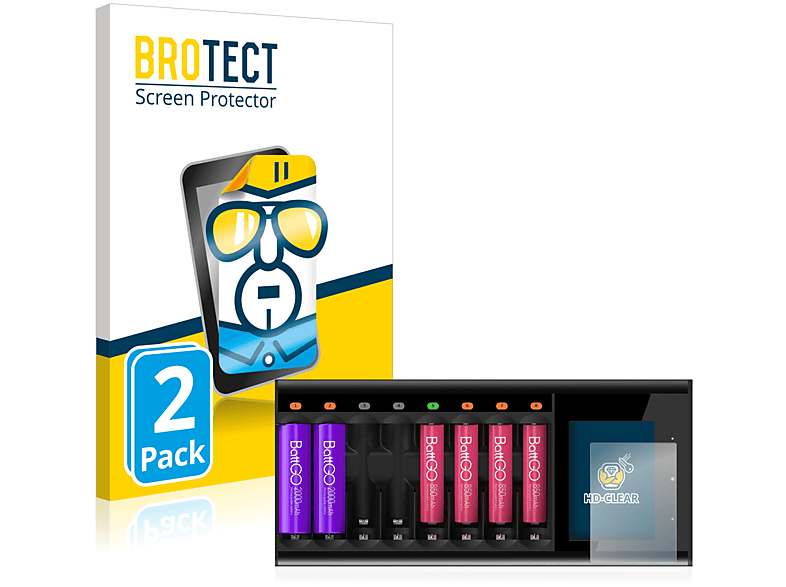 BROTECT 2x klare Schutzfolie(für ISDT Smart Charger N8)