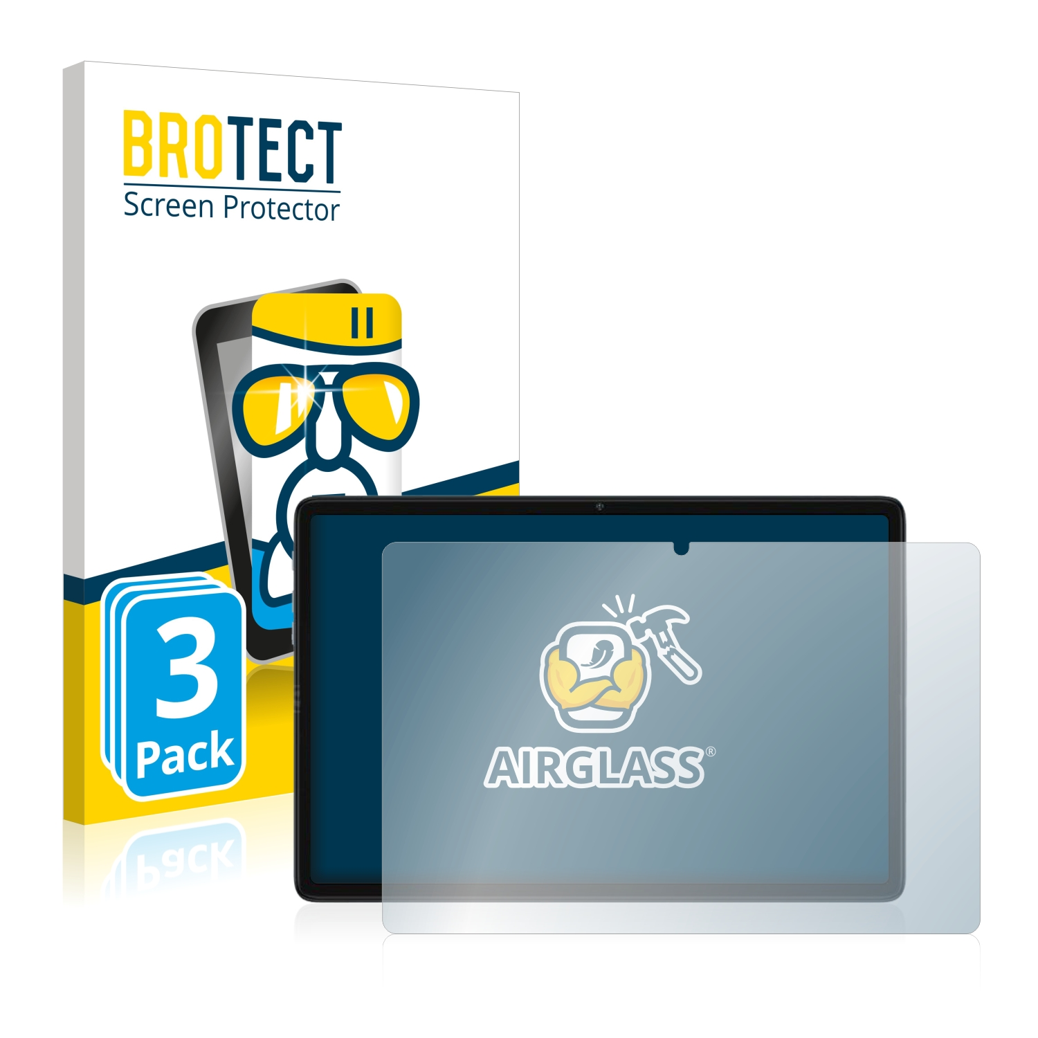 klare M40 Airglass Plus) Schutzfolie(für 3x BROTECT Teclast