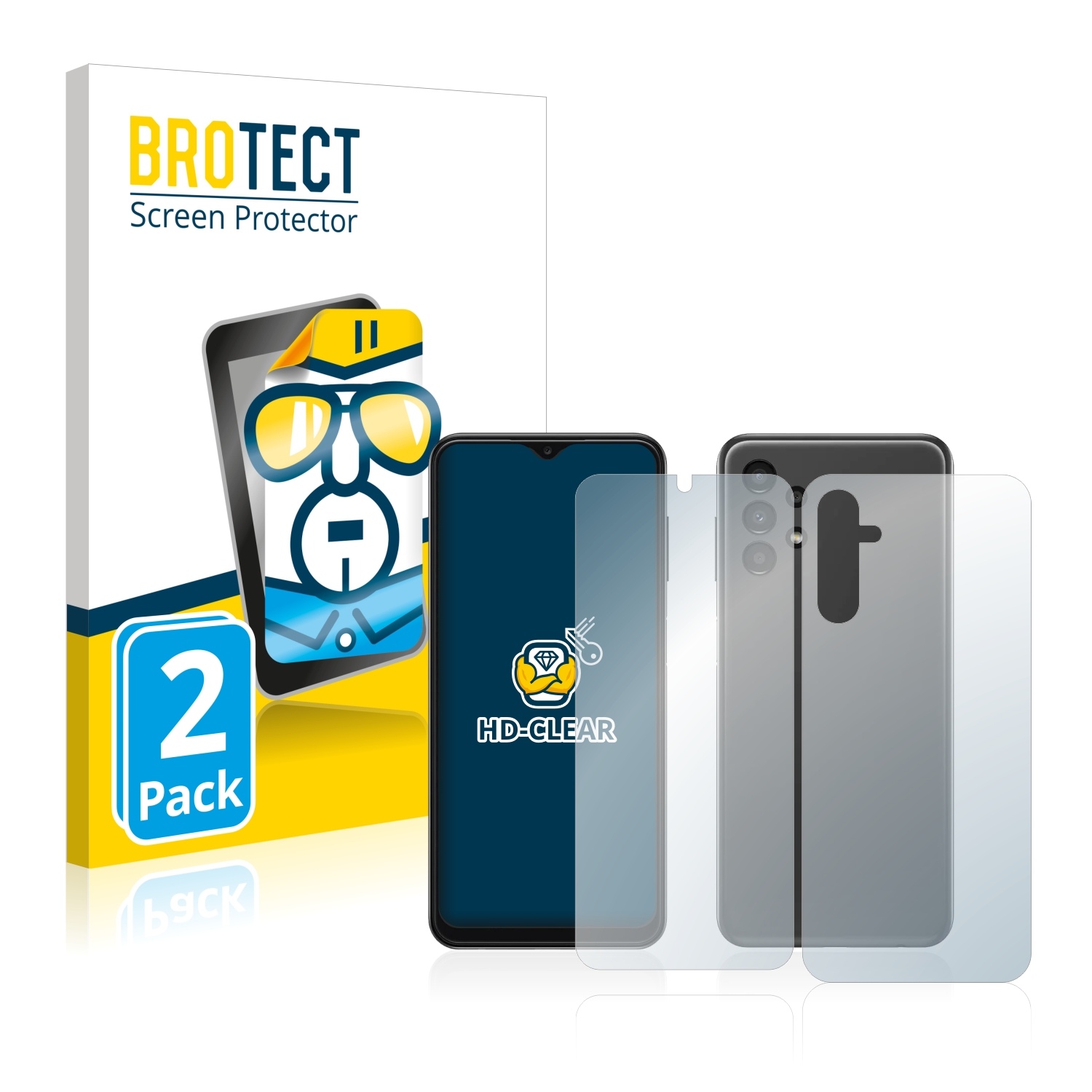 2x klare BROTECT Galaxy 5G) Schutzfolie(für A14 Samsung