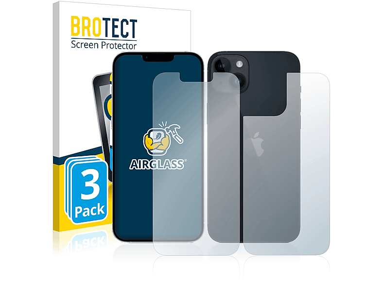 Schutzfolie(für Apple Airglass klare BROTECT iPhone 14) 3x