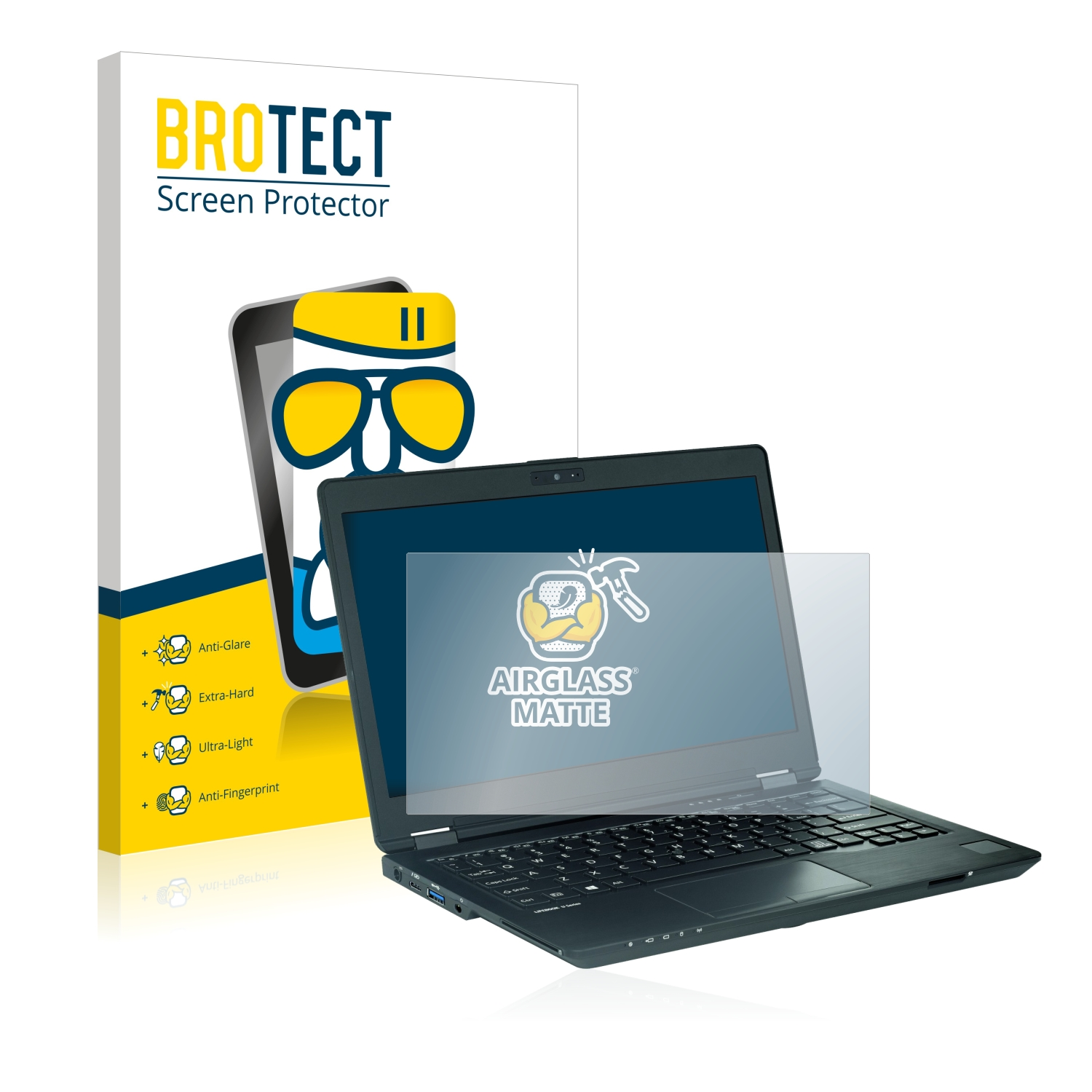 BROTECT Airglass matte Schutzfolie(für Fujitsu Lifebook U729)