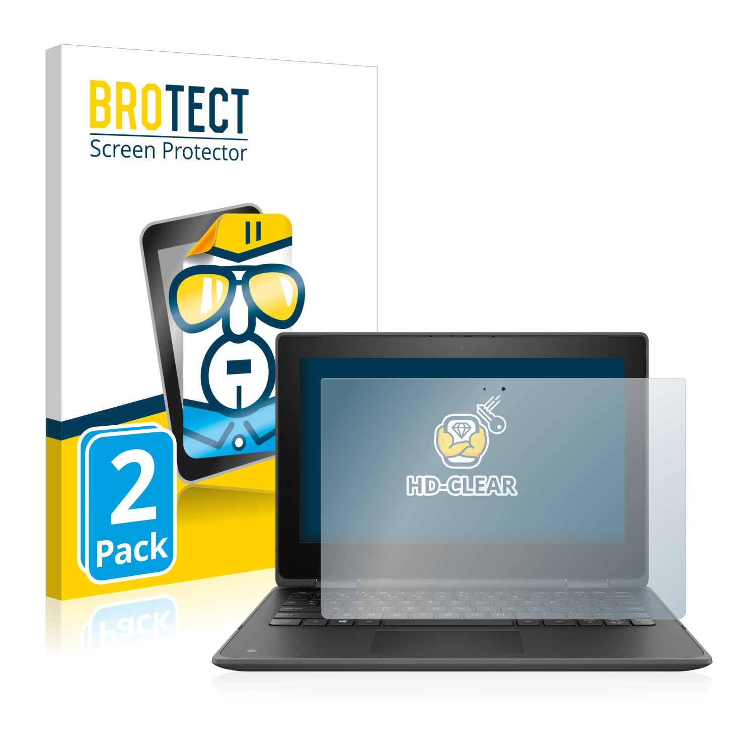 BROTECT 2x klare Schutzfolie(für HP G5 ProBook X360 11 EE)