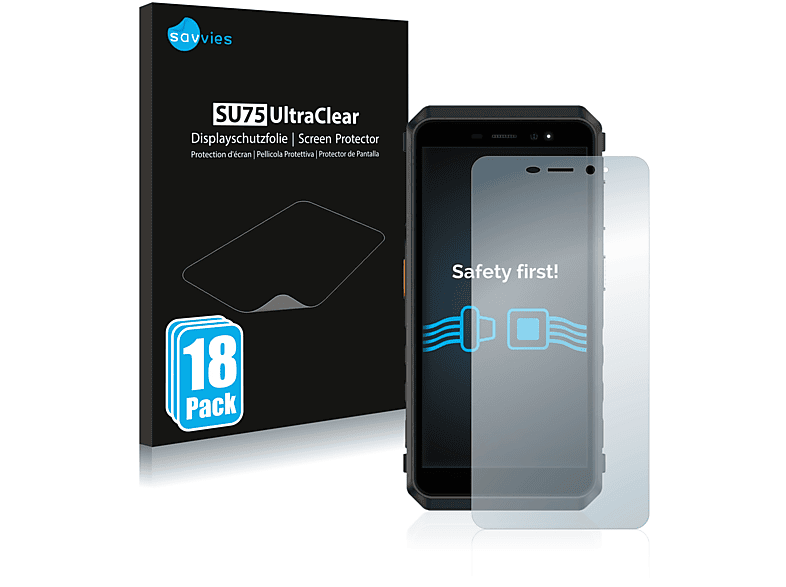 SAVVIES 18x klare Schutzfolie(für Pro) Ulefone X11 Armor