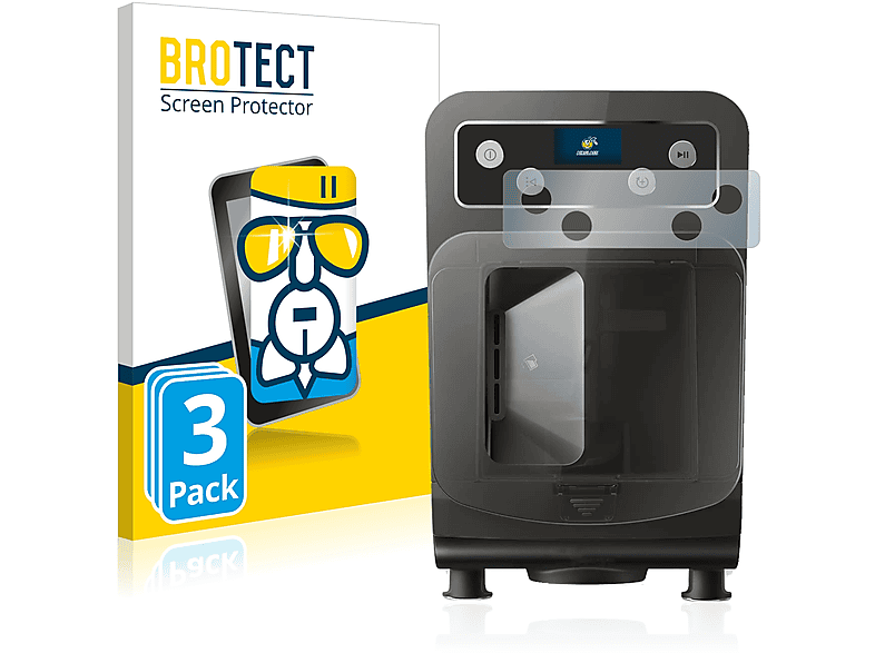 BROTECT 3x Airglass klare Schutzfolie(für Philips 200W Fully Automatic Pasta Maker ‎HR2382/15)