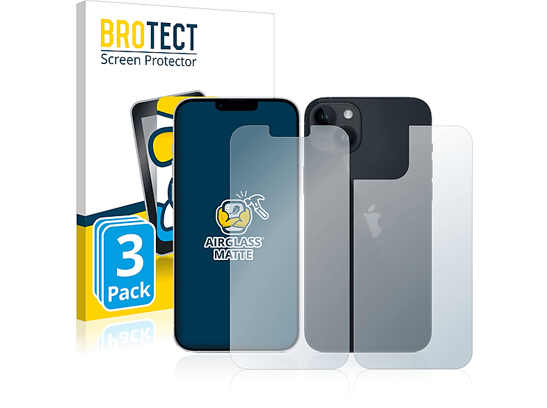 BROTECT 3x Airglass matte Schutzfolie(für Apple iPhone 14 Plus)