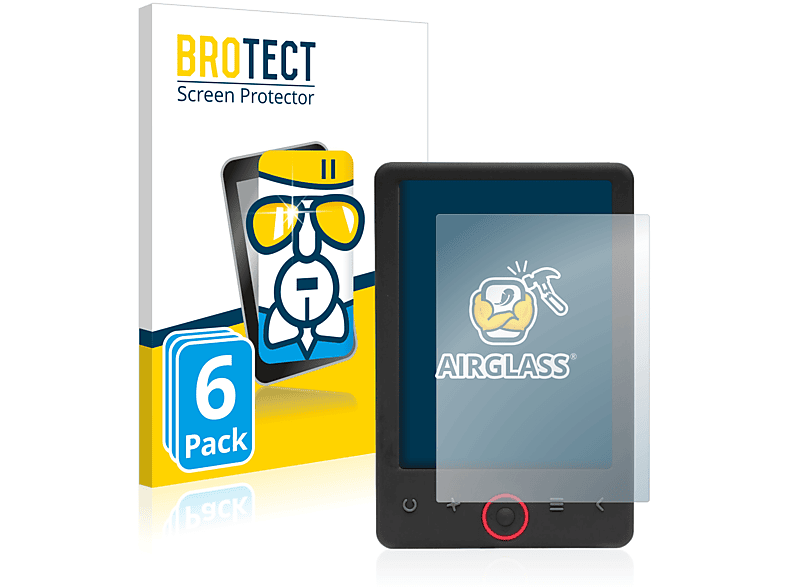 BROTECT 6x Airglass klare Schutzfolie(für Denver EBO-625)
