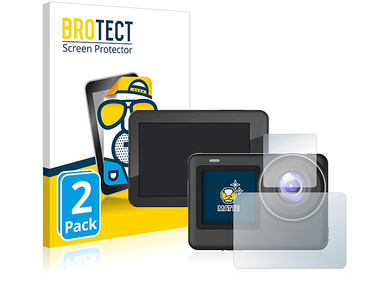 BROTECT 2x matte Schutzfolie(für SJCAM SJ10 Pro Dual Screen)