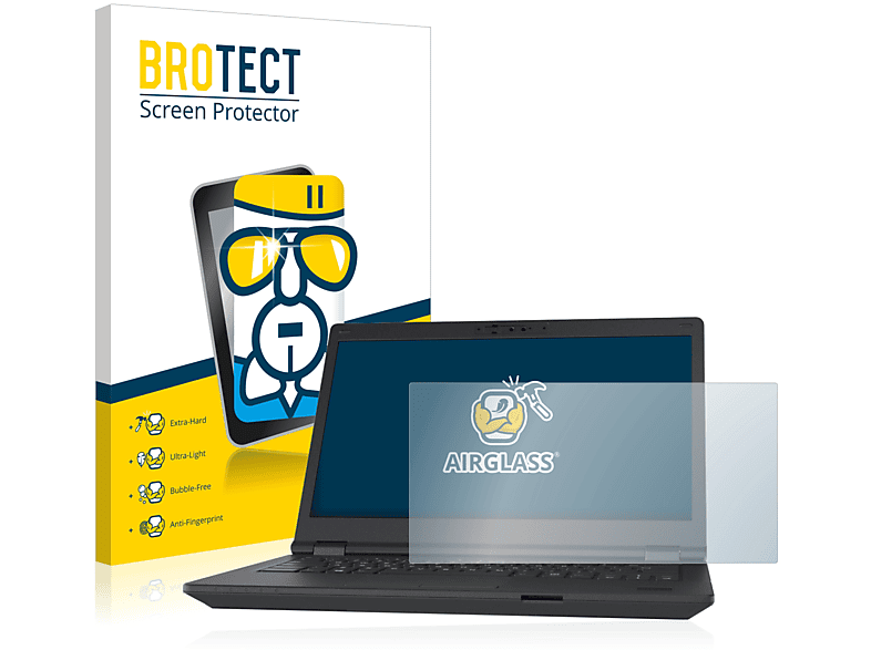 BROTECT Airglass klare Schutzfolie(für Fujitsu E5411) Lifebook