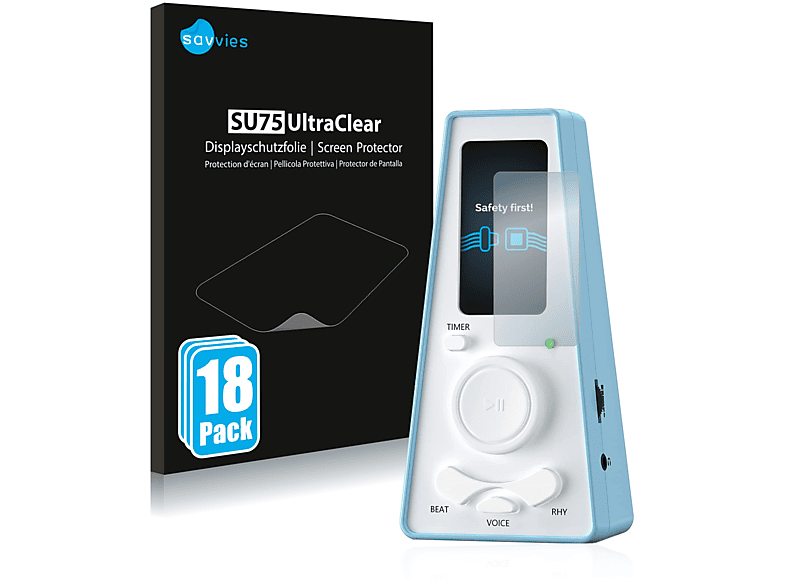 SAVVIES 18x klare transparente Schutzfolie(für Lekato ‎M0232300