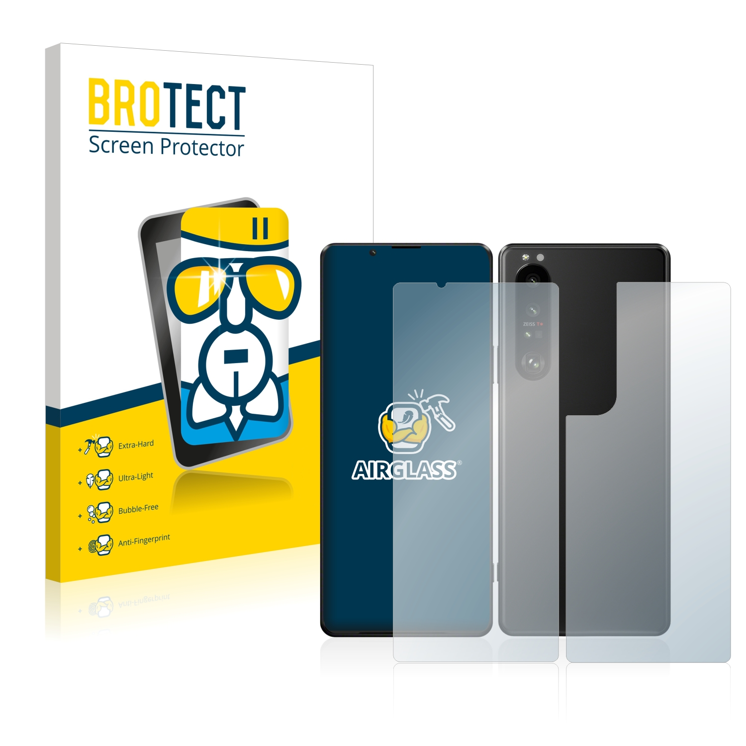 III 1 5G) klare Schutzfolie(für Sony BROTECT Airglass Xperia