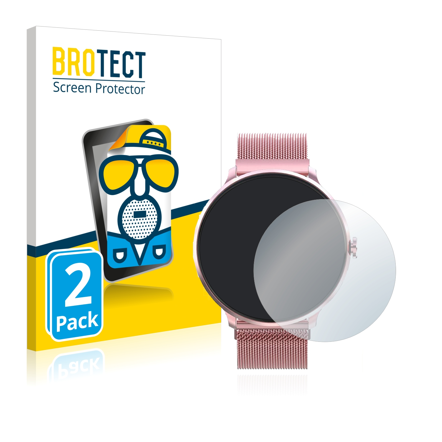2x BROTECT Schutzfolie(für Bebinca matte Smartwatch)