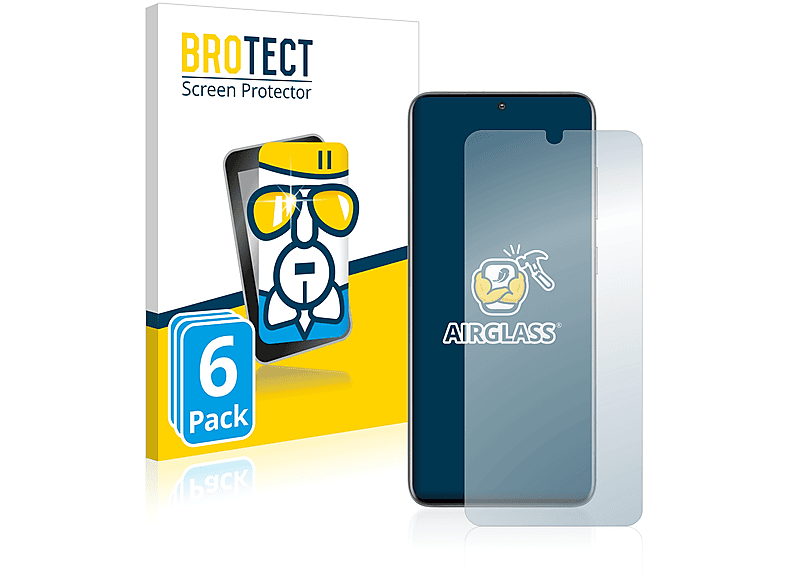 BROTECT 6x Airglass klare Schutzfolie(für Samsung Galaxy S20)