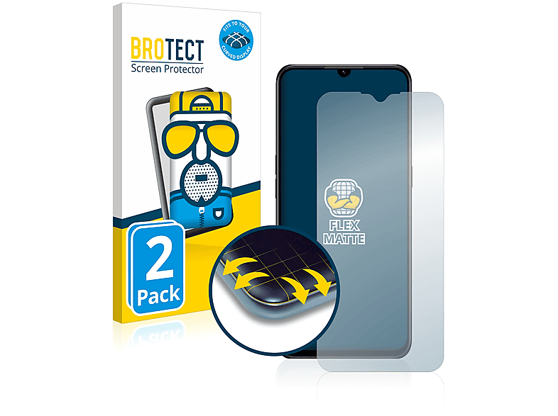 Flex BROTECT 2x 2020) Full-Cover 3D Oppo A31 Schutzfolie(für matt Curved