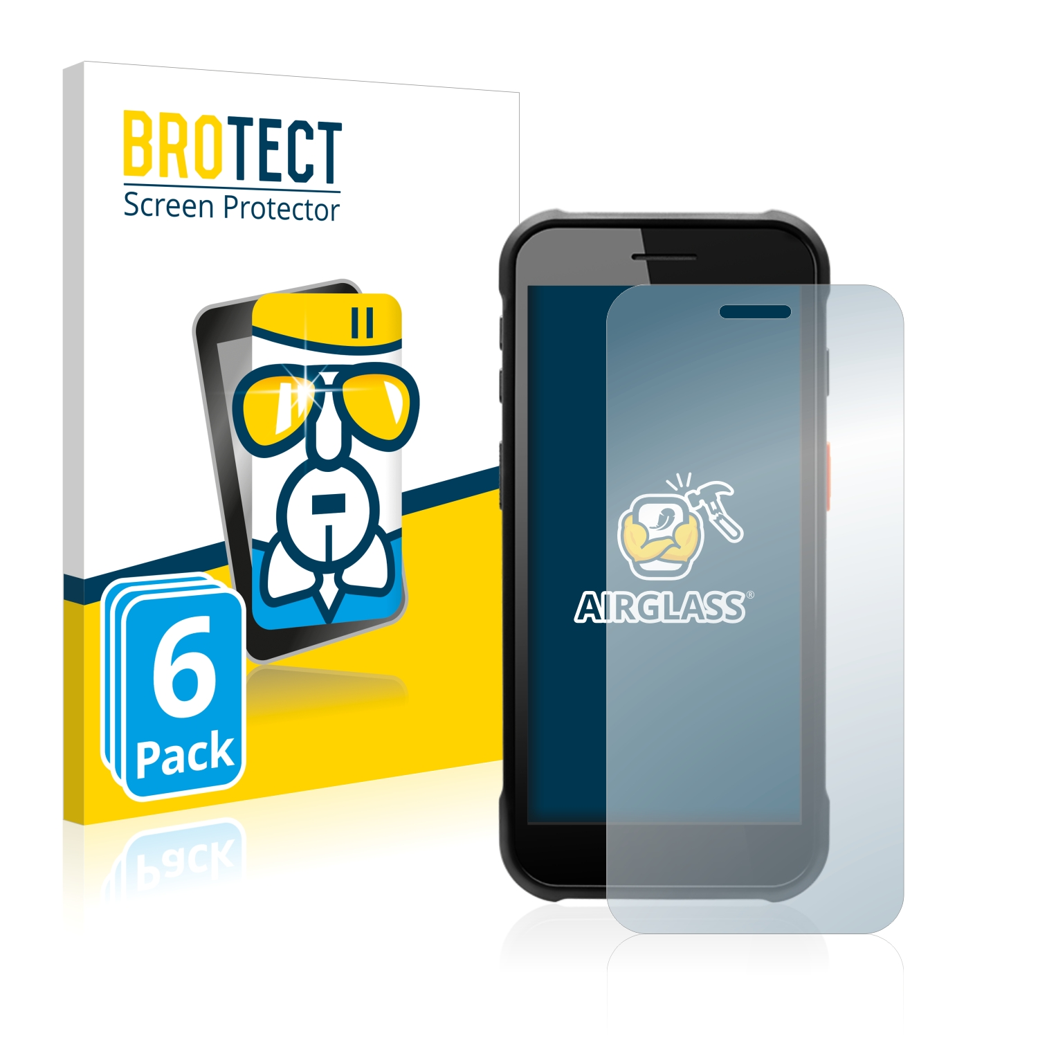 BROTECT 6x Airglass Point Schutzfolie(für klare PM75) Mobile