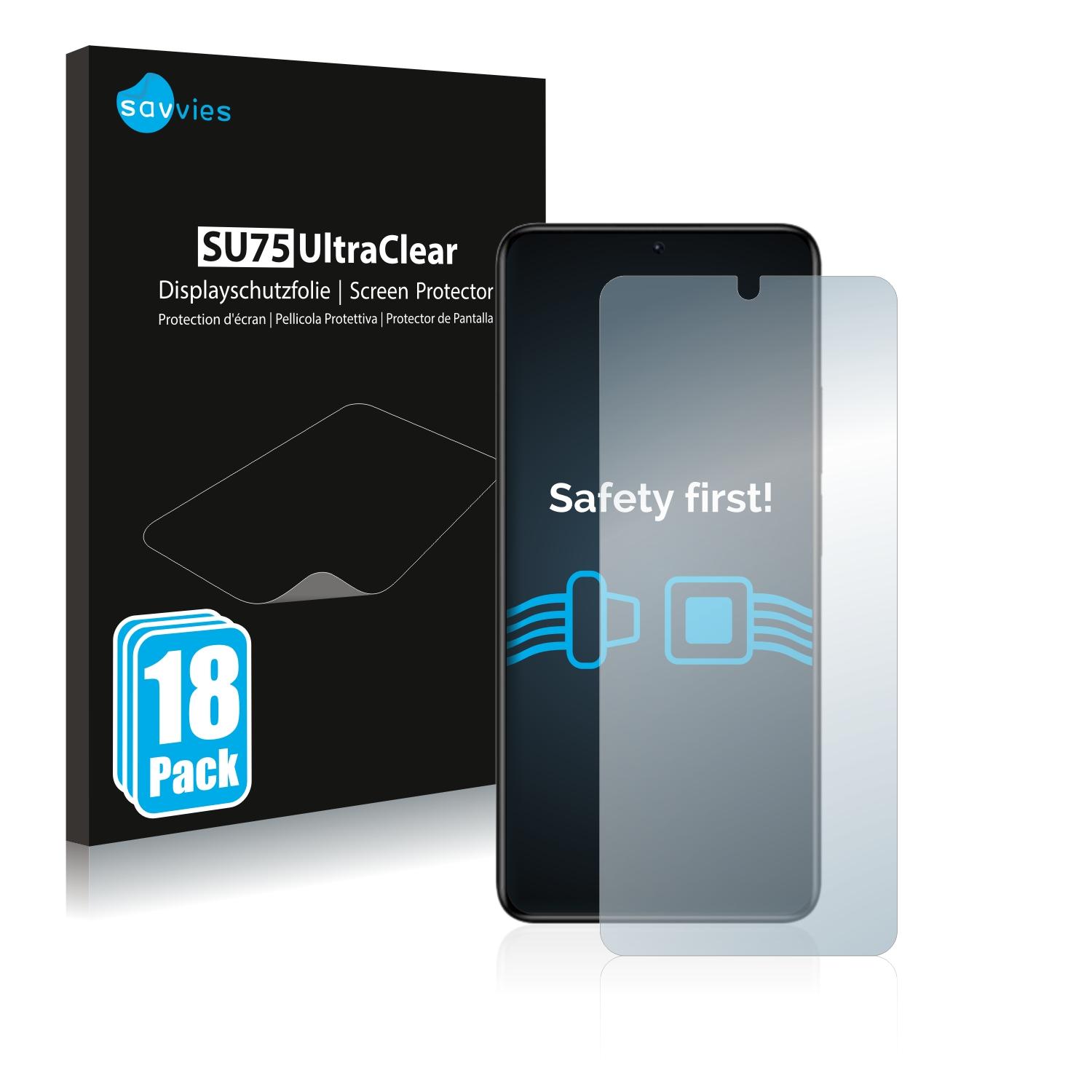 SAVVIES 11i) Schutzfolie(für klare 18x Xiaomi