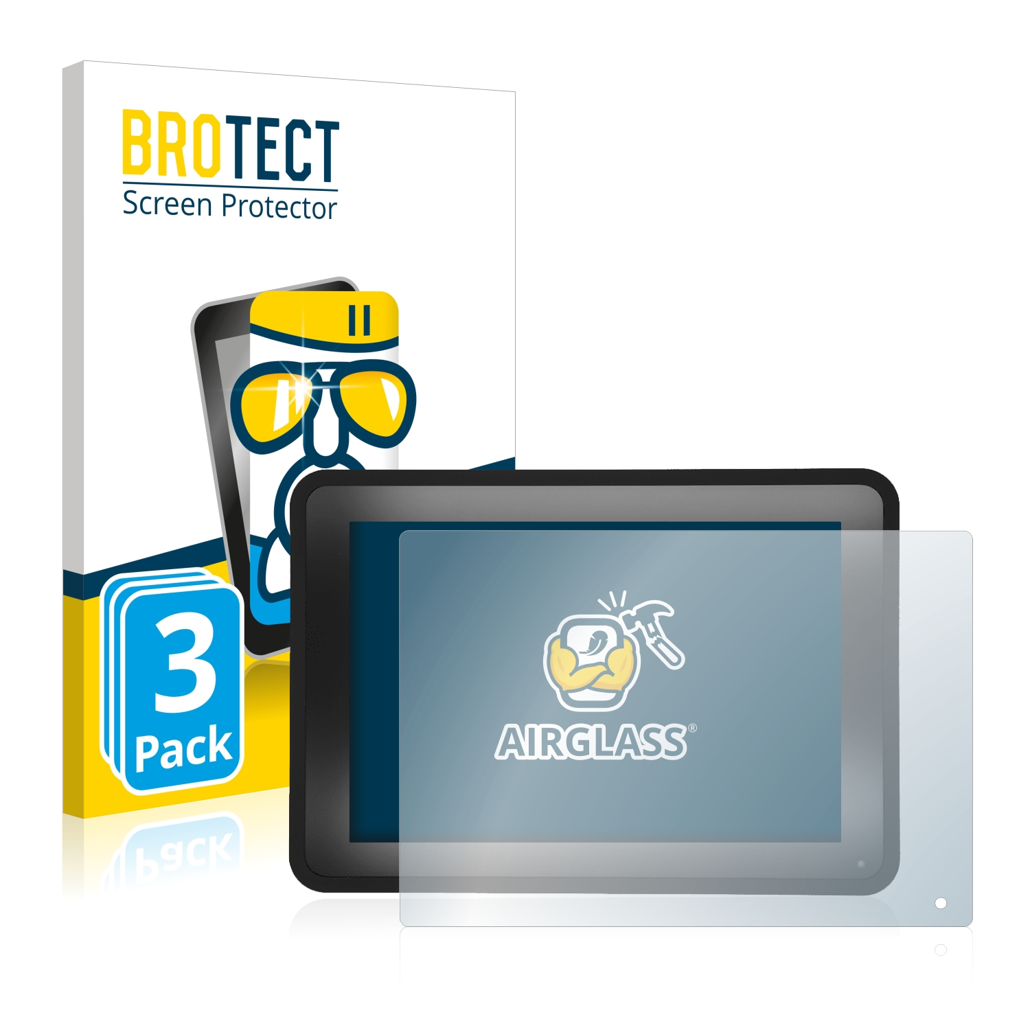 BROTECT 3x Airglass Faytech klare Schutzfolie(für FT101N4200CAPOB)