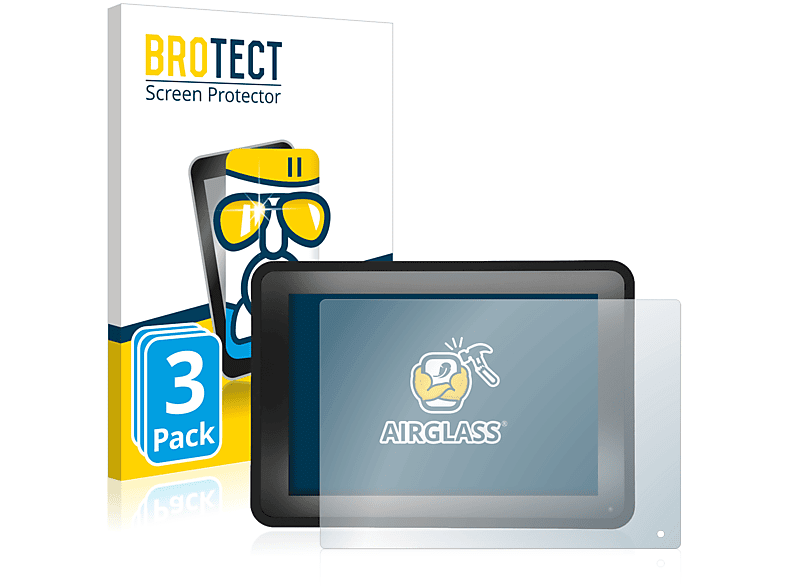 BROTECT 3x Airglass Faytech klare Schutzfolie(für FT101N4200CAPOB)