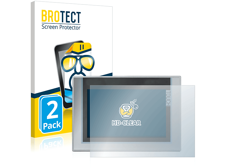 BROTECT 2x klare Schutzfolie(für Simatic Siemens TP1200 Comfort)