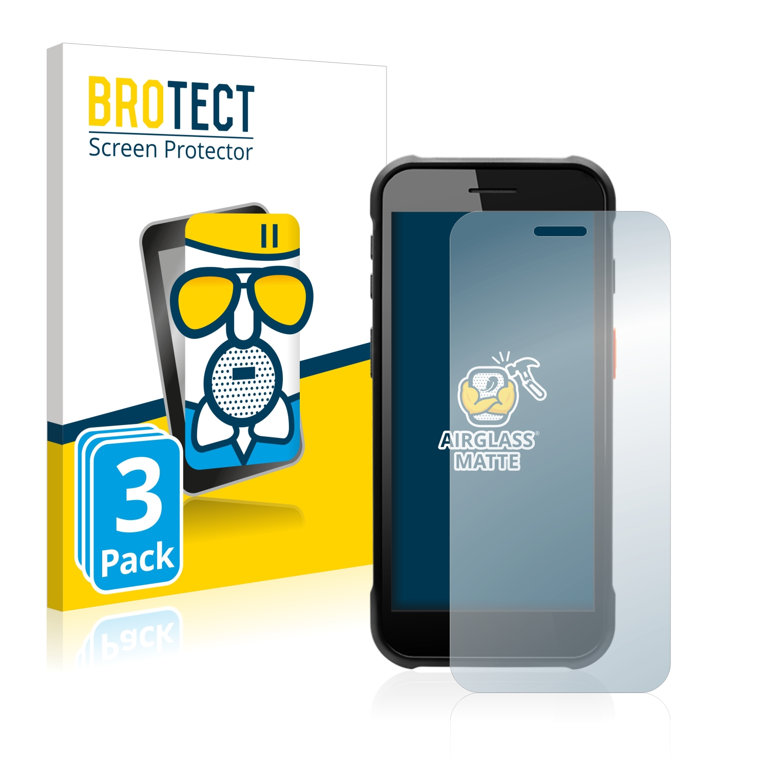 BROTECT 3x PM75) Airglass Mobile Point matte Schutzfolie(für