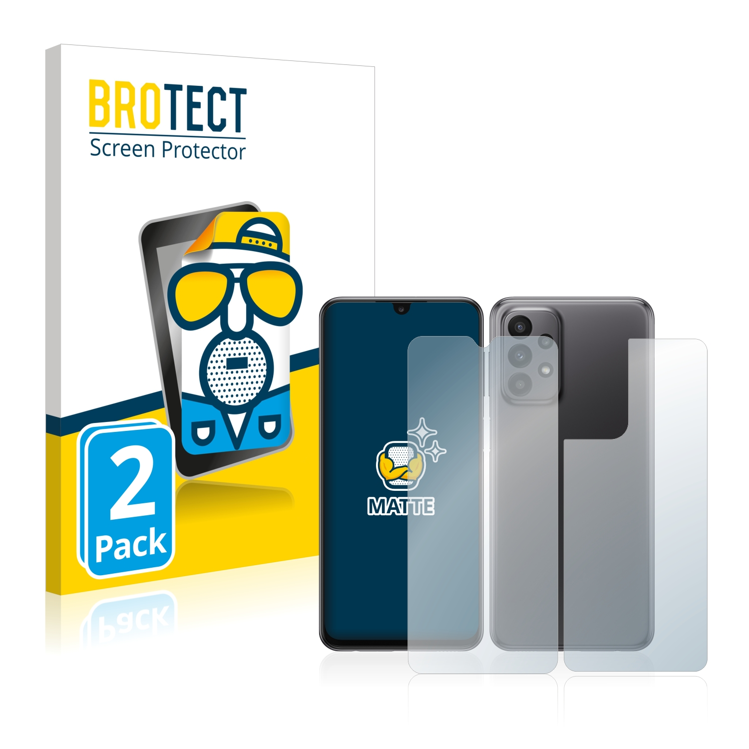 BROTECT 2x matte Samsung Galaxy M13) Schutzfolie(für