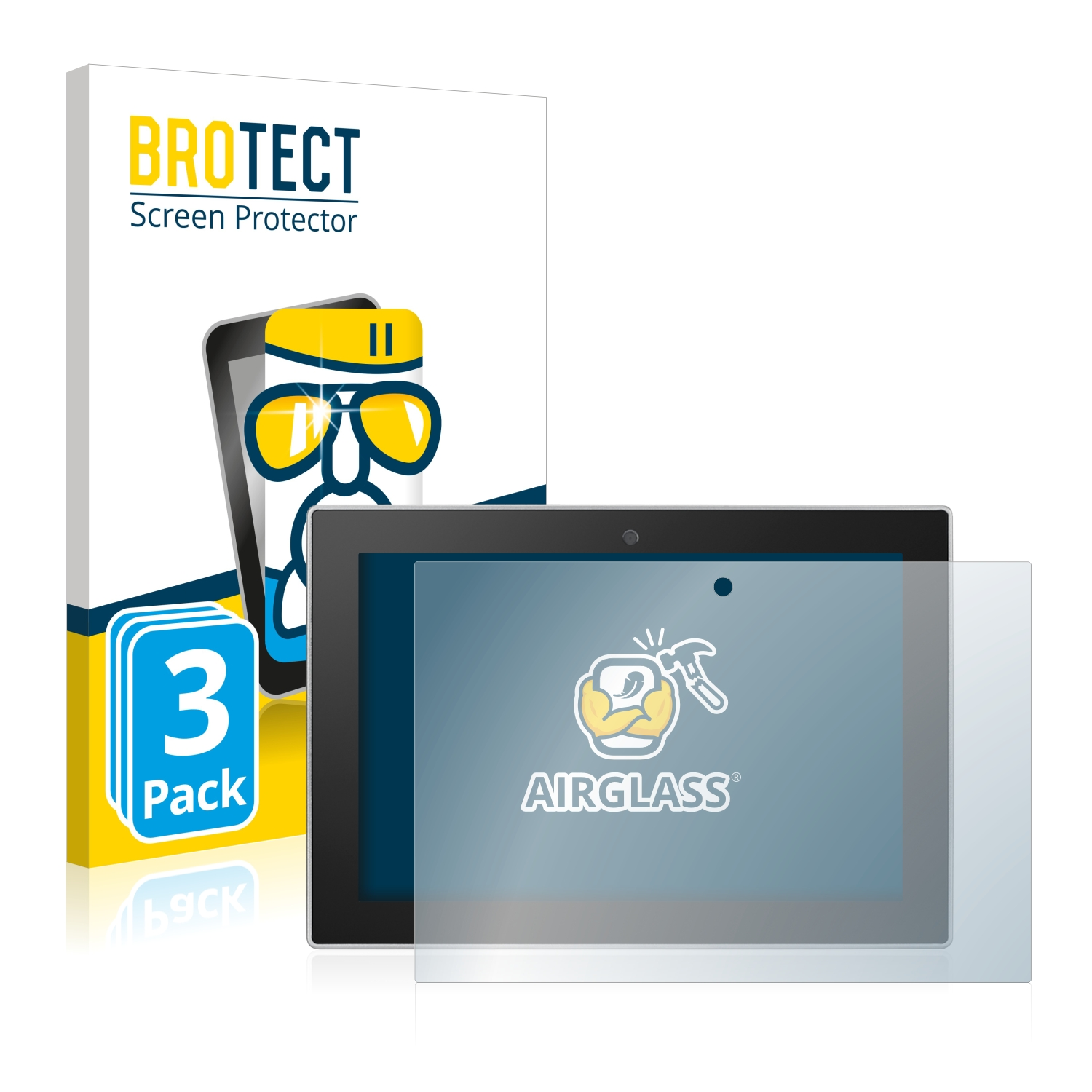 BROTECT 3x Schutzfolie(für Advantech Airglass UTC-510D) klare
