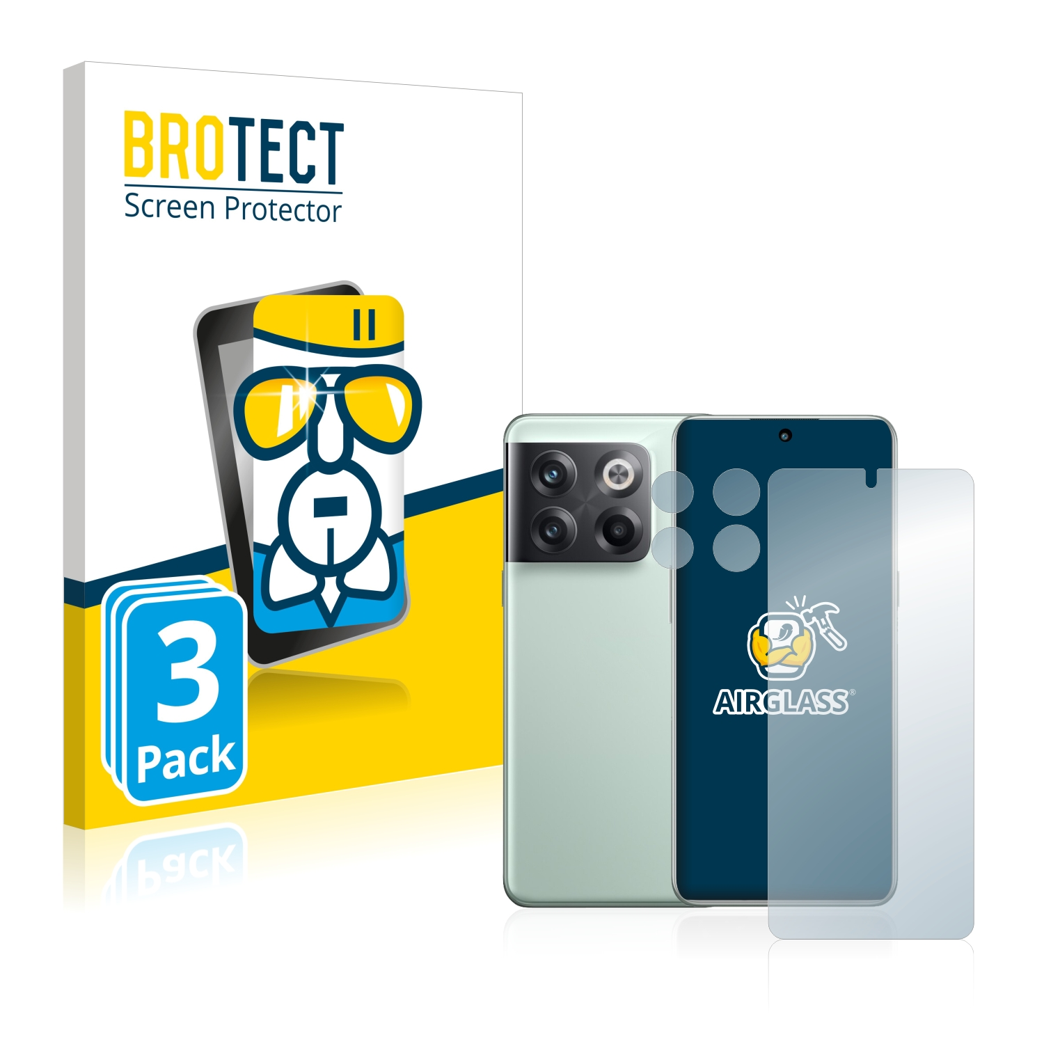 BROTECT 3x Airglass klare 10T 5G) OnePlus Schutzfolie(für