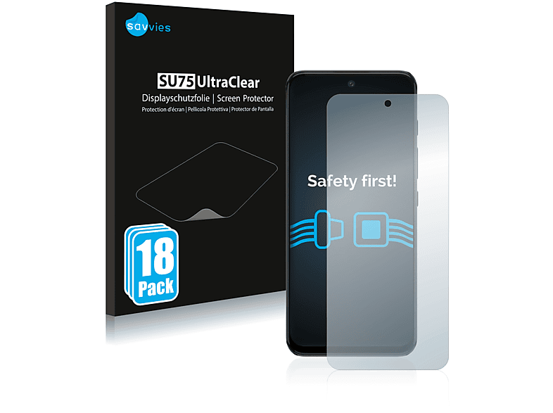 SAVVIES 18x klare Schutzfolie(für Motorola Moto G71 5G)