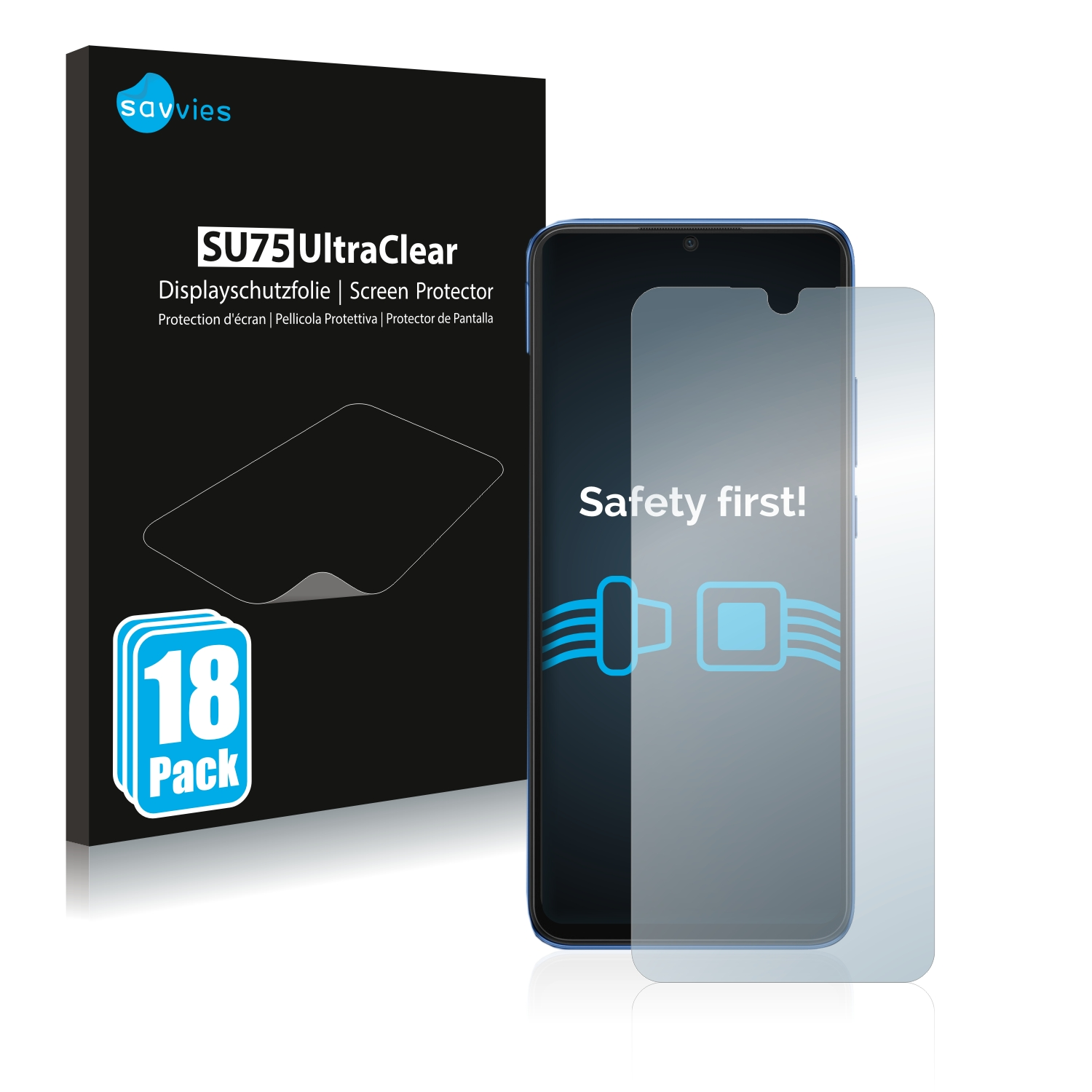 SAVVIES 18x klare Schutzfolie(für Redmi Xiaomi 10C)