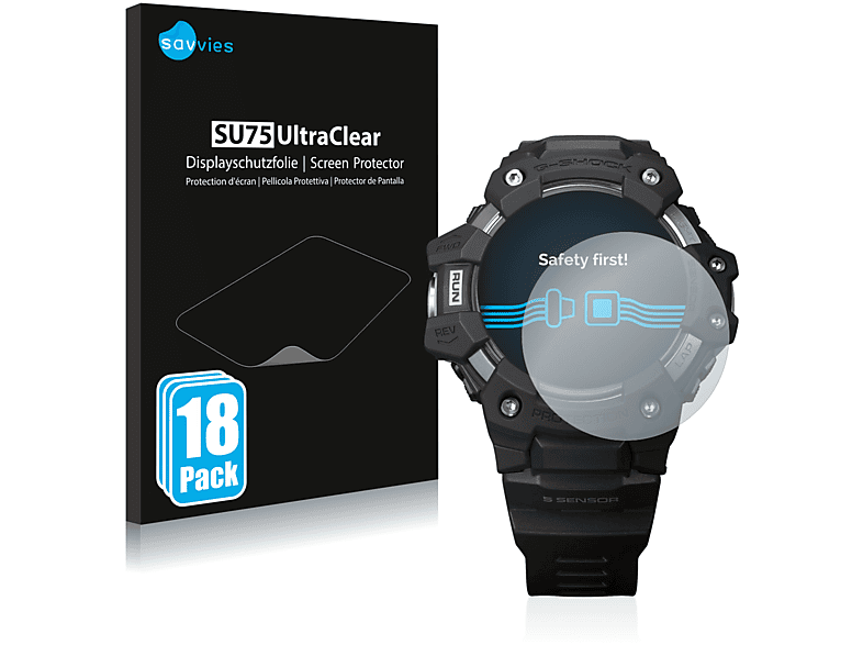 Casio GBD-H1000) 18x Schutzfolie(für G-Shock SAVVIES klare