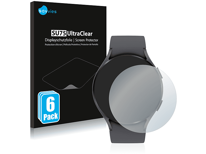 SAVVIES 6x klare Schutzfolie(für Garmin Fenix 6S Pro) | Smartwatch Schutzfolien & Gläser