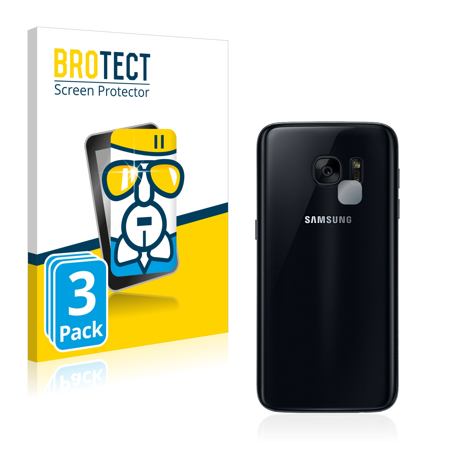 S7) Airglass Galaxy 3x BROTECT klare Samsung Schutzfolie(für